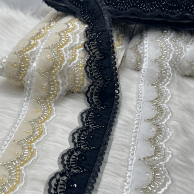 Bridal Pearl Cutdana Lace