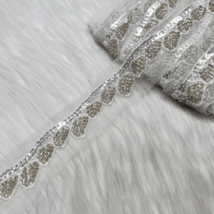 Premium Silver Cutdana Lace 3