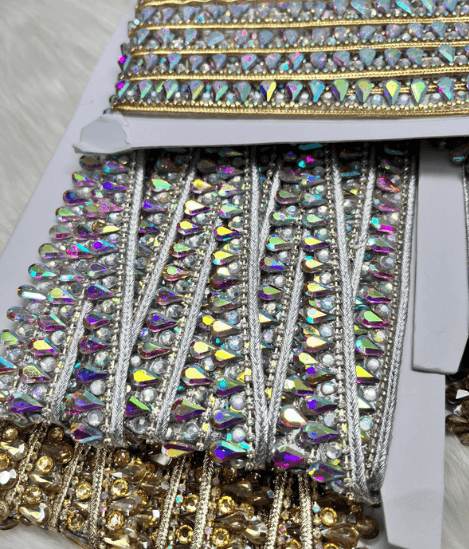 Crystal Embellished Lace