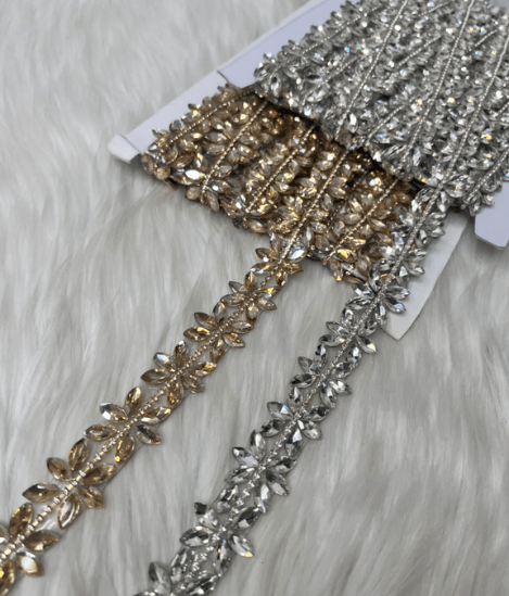Floral Diamond Crystal Lace